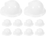 12x Kids Builder Hats Construction Costume Party Helmet Safety Cap Childrens - White