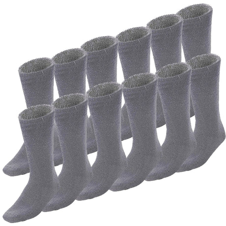 12 Pairs BAMBOO SOCKS Mens Heavy Duty Premium Thick Work Socks Cushion BULK - Navy Blue