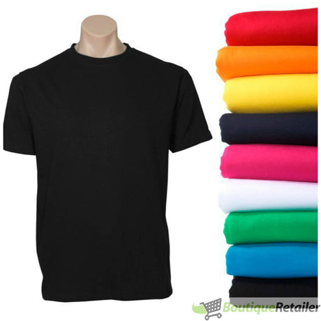 12X BULK Plain T Shirt 100% COTTON Assorted Colours S - XXL Mens Womens Top - Grey