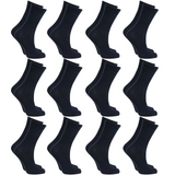 12x Pairs SCHOOL SOCKS Plain Cotton Rich Girls Boys School Uniform BULK