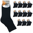 12 Pairs GOLF SOCKS Crew Quarter Plain Sports Cotton Casual Cushion Foot BULK - White 11-14