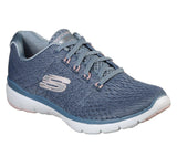 Skechers Womens Flex Appeal 3.0 Satellites Memory Foam Shoes Sneakers - Slate/Pink