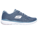 Skechers Womens Flex Appeal 3.0 Satellites Memory Foam Shoes Sneakers - Slate/Pink