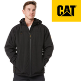 Caterpillar Mens Waterproof Zip Jacket w Hood Chinook CAT Winter Ski - Black