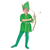 Childrens Green Costume Peter Pan Robin Hood Elf Halloween Kids Party Book Week