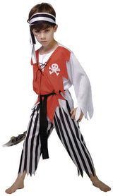 BOYS PIRATE COSTUME Kids Fancy Dress Halloween Party Book Week Outfit Carribean