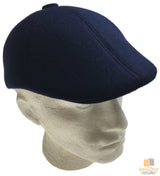 MENS NEWSBOY HAT Cabbie Gatsby 20s Ivy Cap Flat Driving Sun Flat Plain - Navy