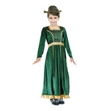 Kids Shrek Ogre Princess Fiona Costume Dress Up Book Week Party Childrens - Green