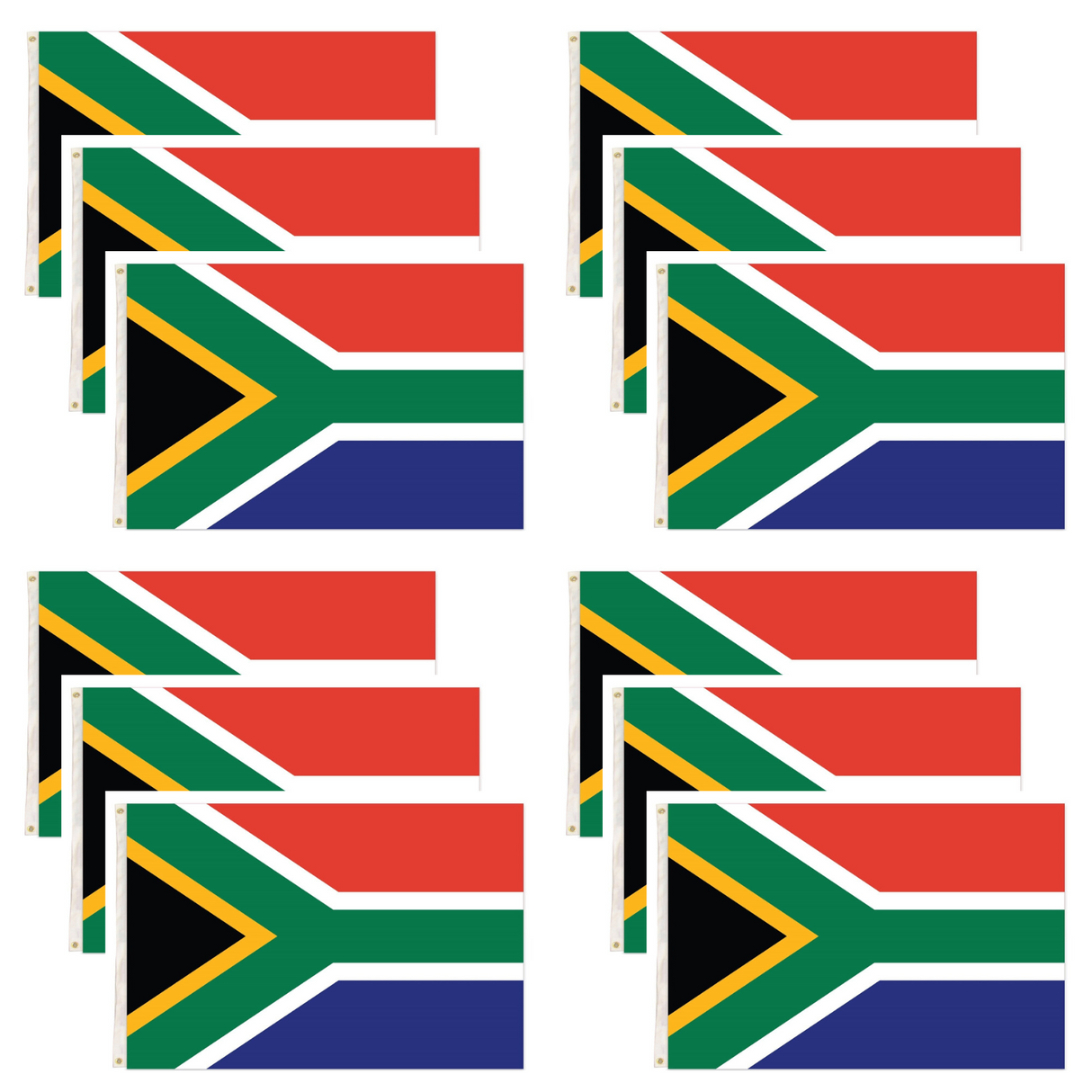 12x South Africa Country Flag Heavy Duty African - 150cm x 90cm