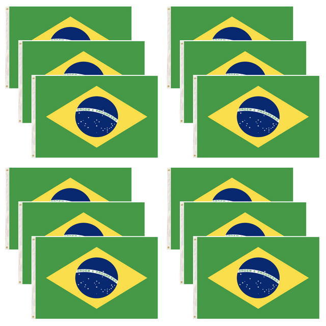 12x Brazil Country Flag Heavy Duty Brasil World Cup Brazilian  - 150cm x 90cm