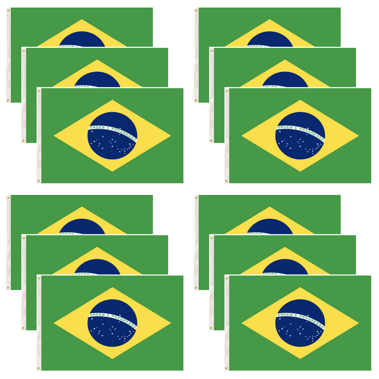 12x Brazil Country Flag Heavy Duty Brasil World Cup Brazilian  - 150cm x 90cm