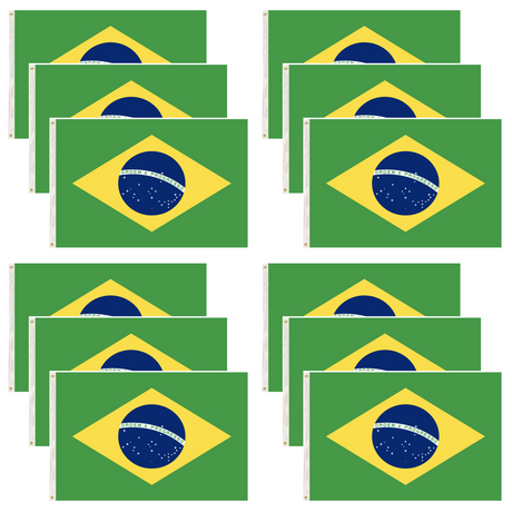 12x Brazil Country Flag Heavy Duty Brasil World Cup Brazilian  - 150cm x 90cm