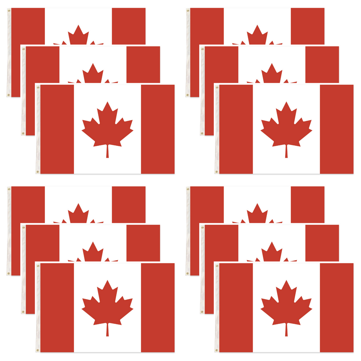 12x Canada Country Flag Heavy Duty Canadian Maple Leaf  - 150cm x 90cm