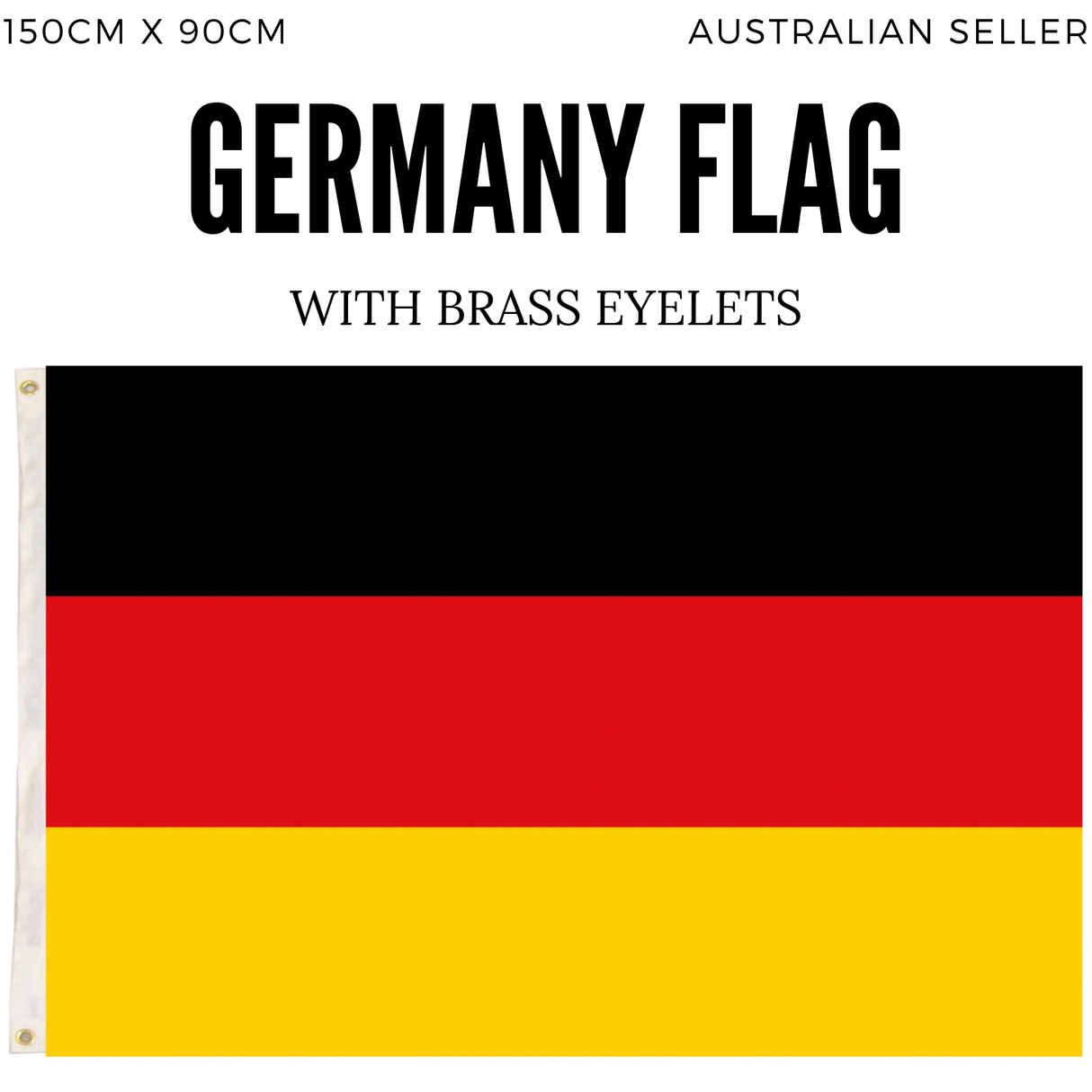 Germany Country Flag Deutschland Heavy Duty DE German - 150cm x 90cm