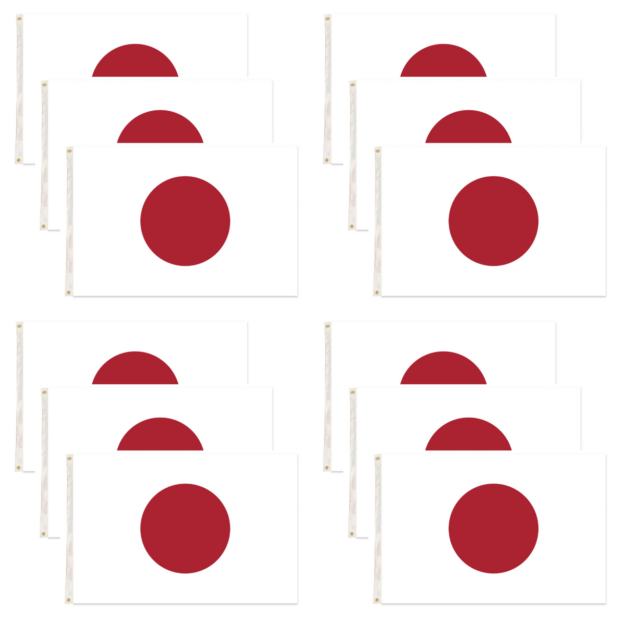 12x Japan Country Flag Japanese Heavy Duty - 150cm x 90cm