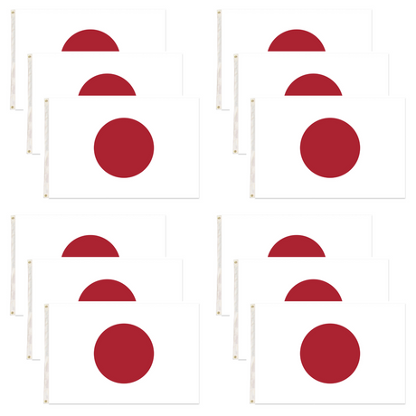 12x Japan Country Flag Japanese Heavy Duty - 150cm x 90cm