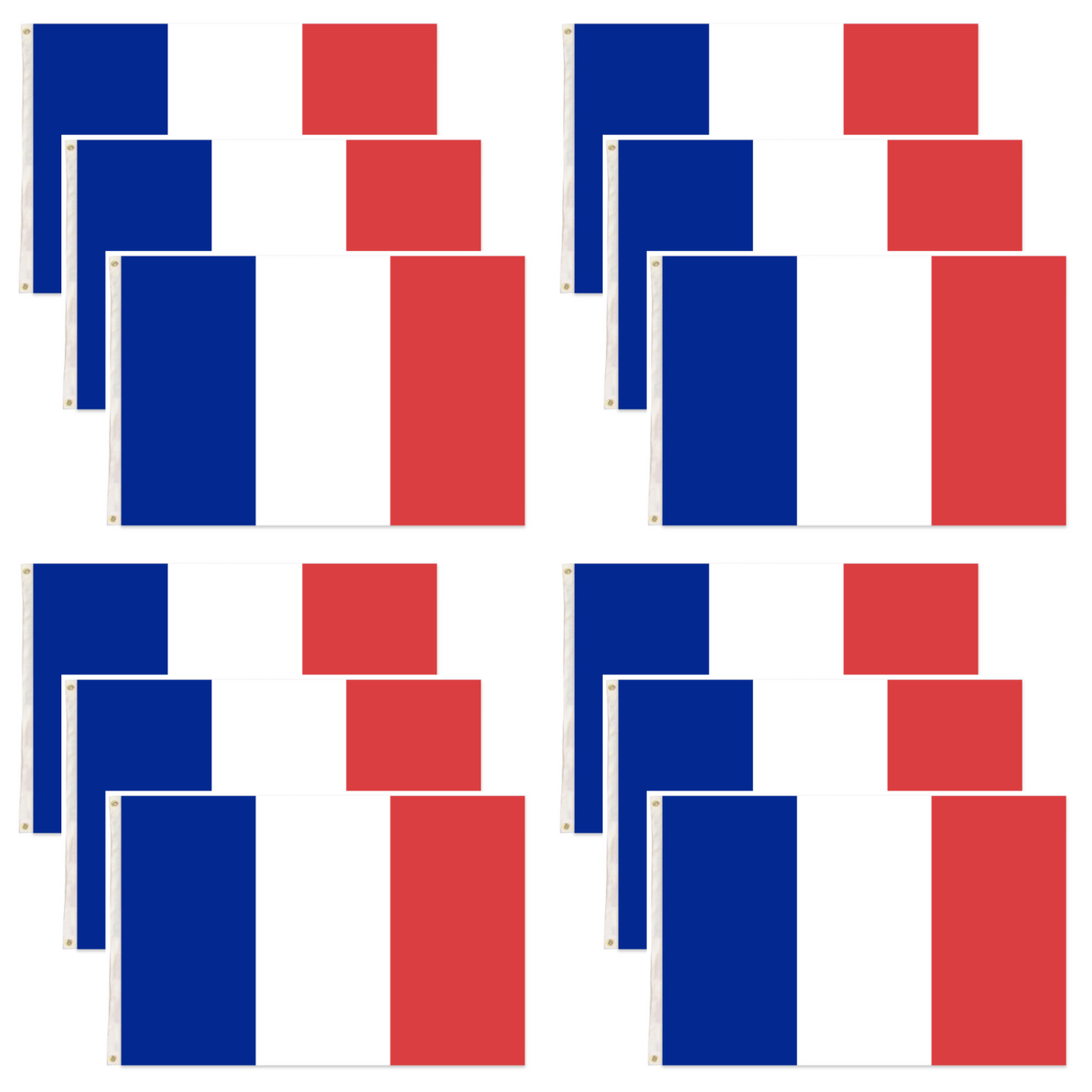 12x France Country Flag French Heavy Duty - 150cm x 90cm