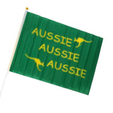 12x Aussie Hand Flag 29x44cm – Green Signal Flag for Australia Day & Sporting Events