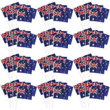 12x Australian Hand Flags – Set of 8 (14cm x 21cm) – Perfect for Australia Day Celebrations