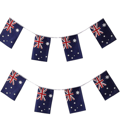 3.6m AUSTRALIA BUNTING SQUARE FLAG Australian Day Colours Party Banner Flags Decor