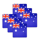 6pcs AUSTRALIA FLAG COASTERS Placemat Table Drinks Wine Beer Holder Souvenir