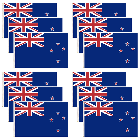 12x New Zealand Country Flag Kiwi Heavy Duty Outdoor Māori - 150cm x 90cm