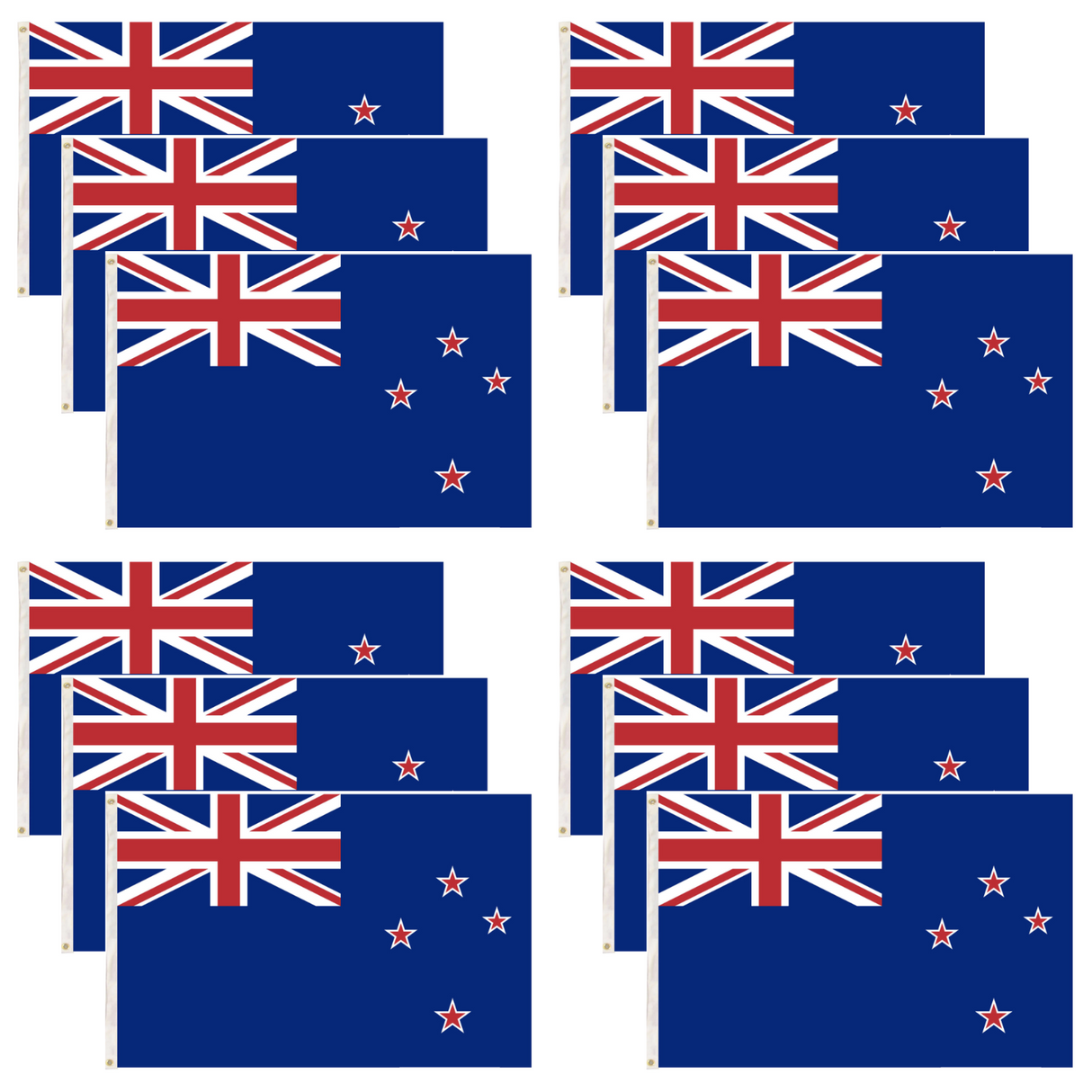 12x New Zealand Country Flag Kiwi Heavy Duty Outdoor Māori - 150cm x 90cm