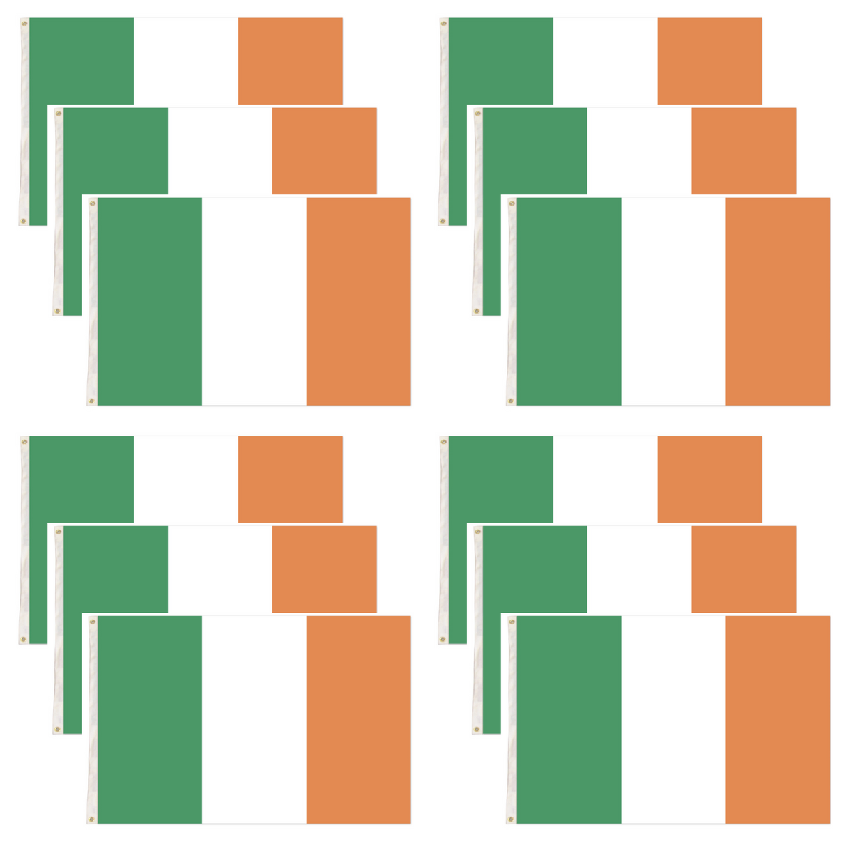 12x Ireland Irish Country Flag Heavy Duty Outdoor St Patricks Day - 150cm x 90cm