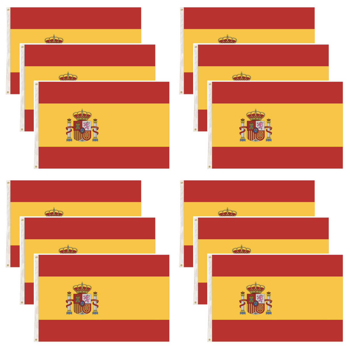 12x Spain Spanish Country Flag Heavy Duty Outdoor España - 150cm x 90cm