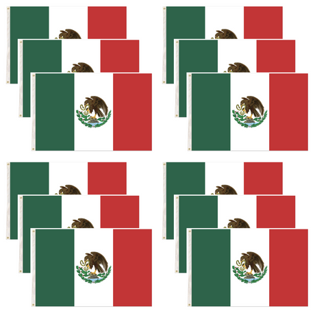 12x Mexico Mexican Country Flag Heavy Duty Outdoor - 150cm x 90cm