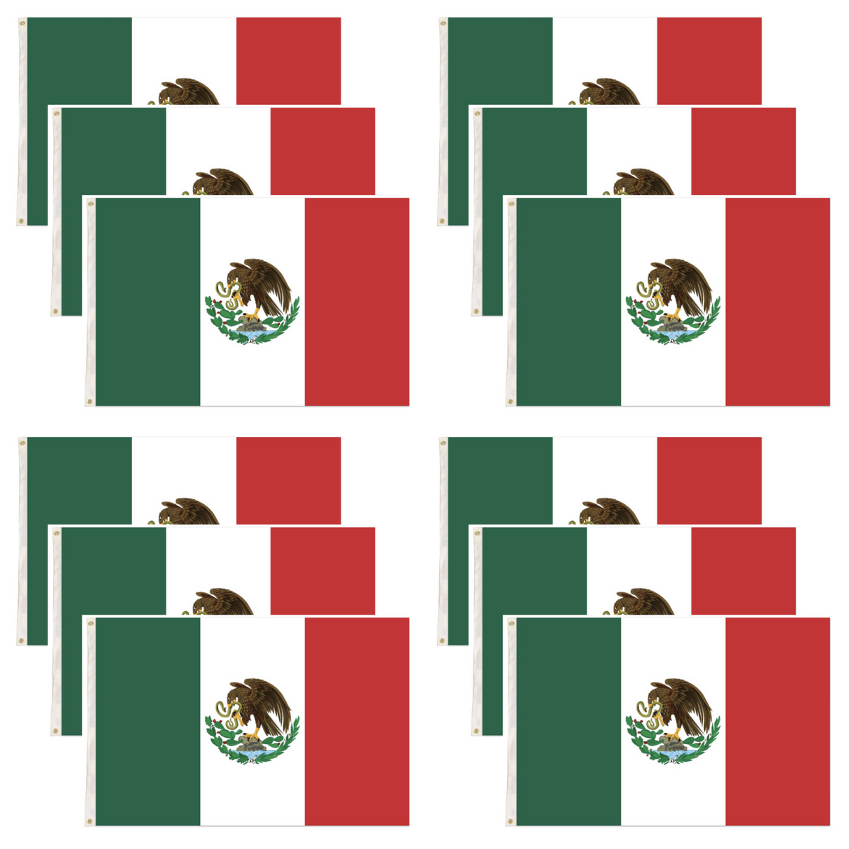 12x Mexico Mexican Country Flag Heavy Duty Outdoor - 150cm x 90cm