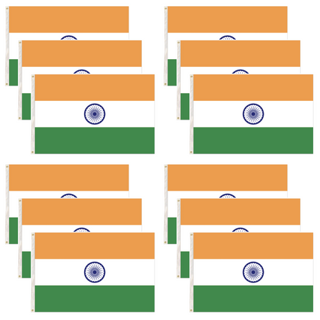 12x India Country Flag Indian Heavy Duty National Cricket Diwali Divali - 150cm x 90cm