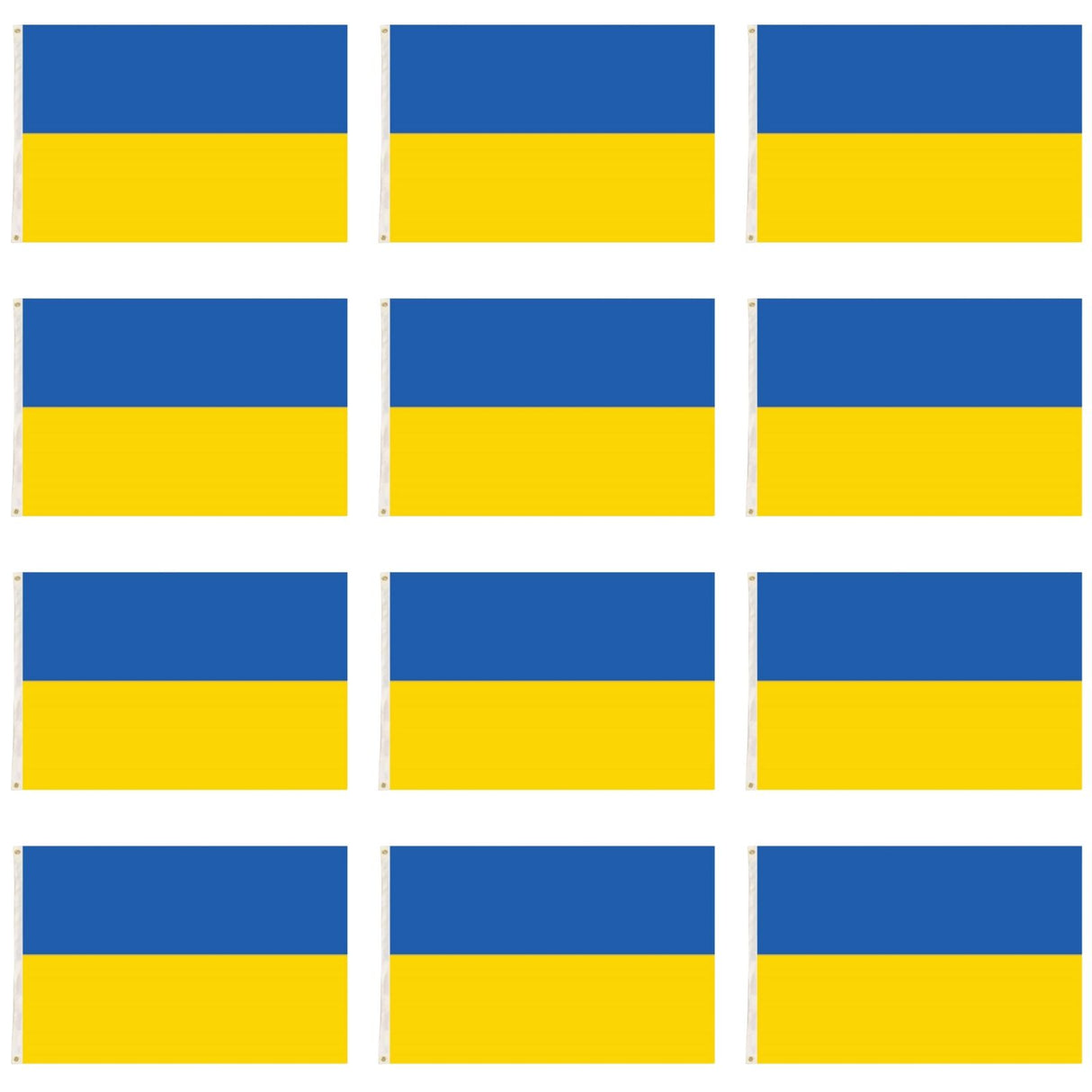 12x Ukraine Country Flag Ukrainian Heavy Duty with Metal Eyelets - 150cm x 90cm