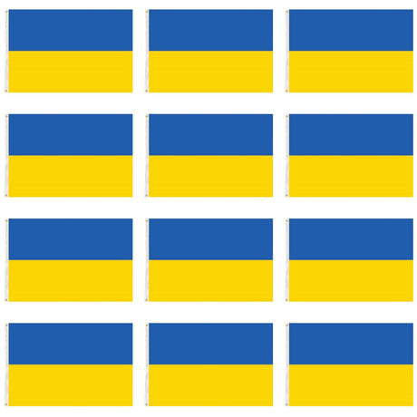 12x Ukraine Country Flag Ukrainian Heavy Duty with Metal Eyelets - 150cm x 90cm