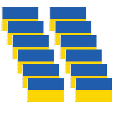 12x Ukraine Country Flag Ukrainian Heavy Duty with Metal Eyelets - 150cm x 90cm