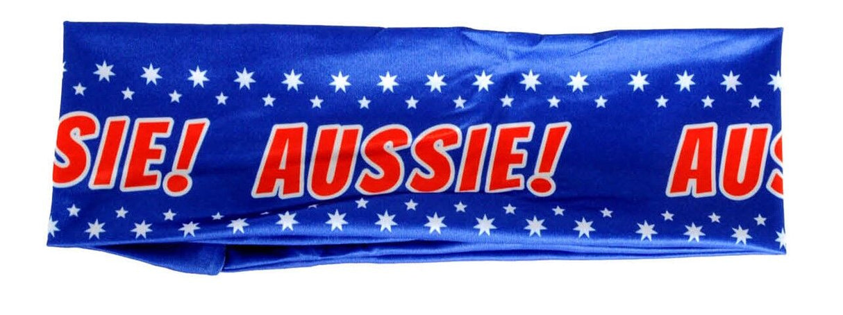 Australia Flag Headband Tennis Cricket Australia Day Aussie Costume in Blue