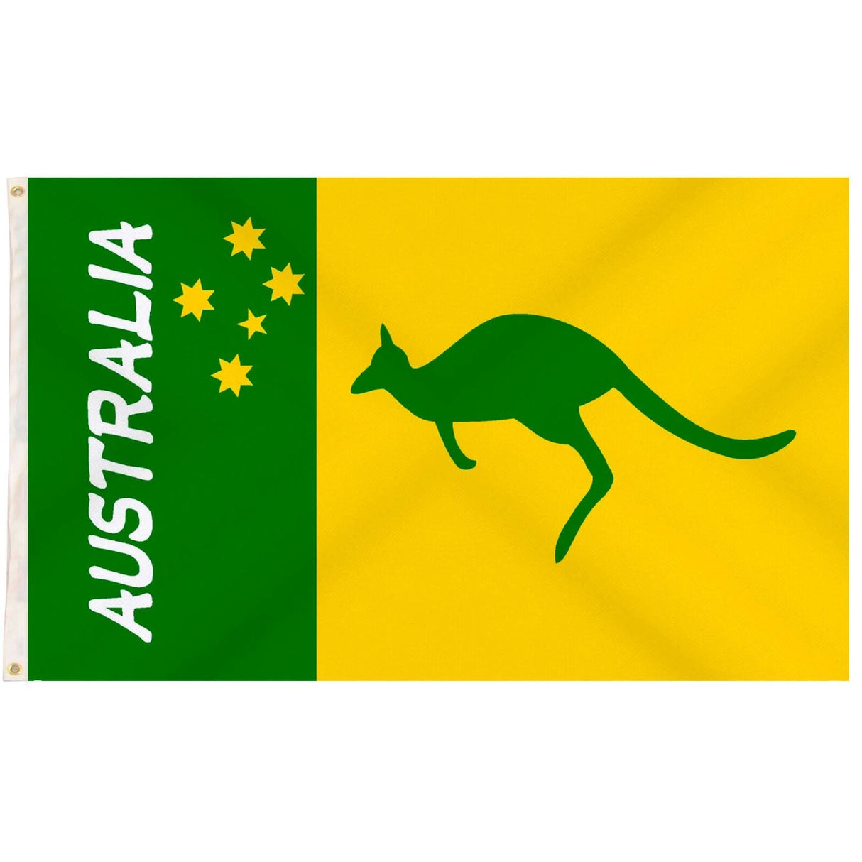 12x Australian Green and Yellow Flag – 90x150cm Australia Day