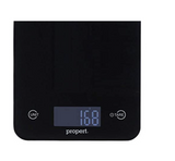 Propert 5kg Slimline Glass Soft Touch Digital Electronic Kitchen Scale - Black