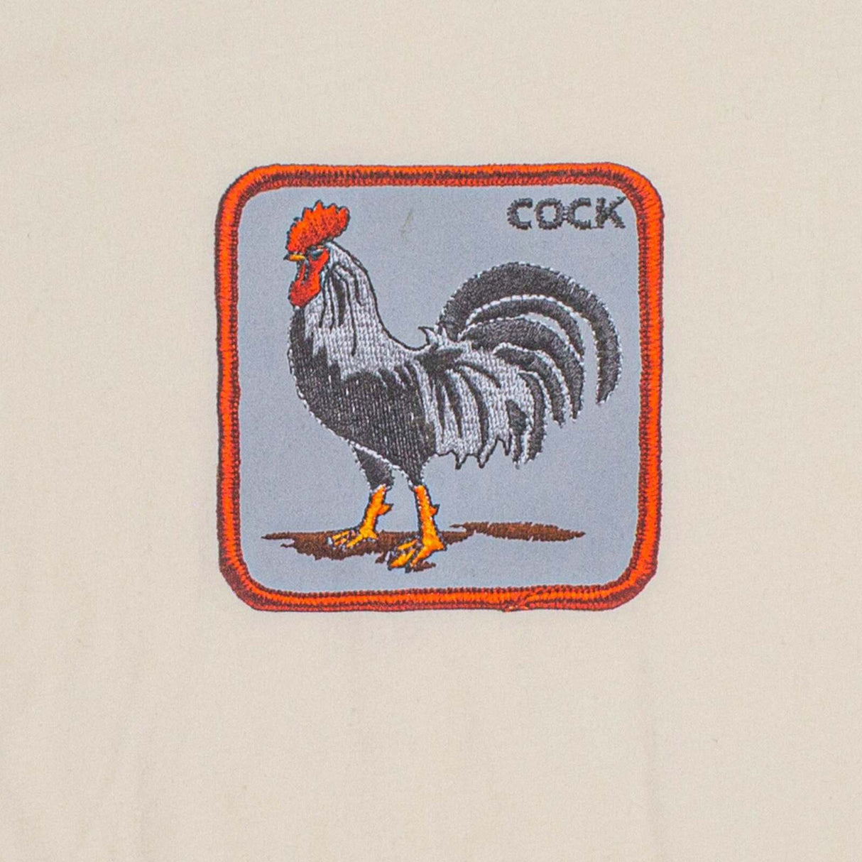 Goorin Bros The Animal Farm T Shirt Top Short Sleeve Rooster - Made in Portugal - Cream