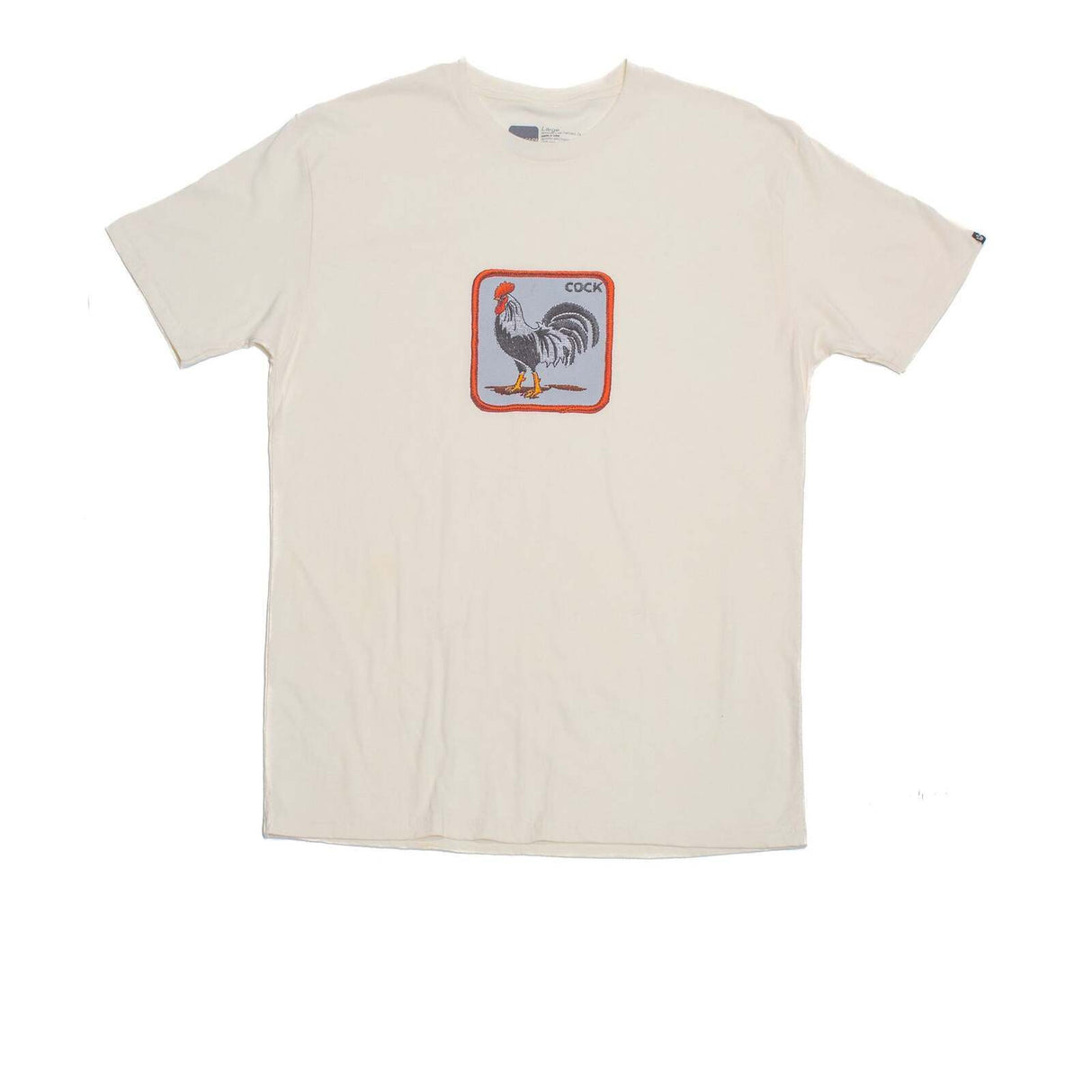 Goorin Bros The Animal Farm T Shirt Top Short Sleeve Rooster - Made in Portugal - Cream