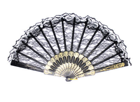 LACE FAN Hand Folding Wedding Party Bridal Spanish Costume Accessory - Light Pink