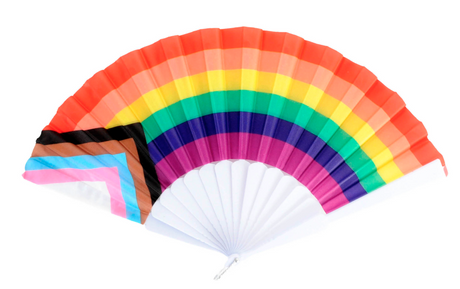 12x Rainbow Gay Pride Fabric Cooling Fan LGBTQ