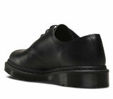 DR. MARTENS MONO SMOOTH FLATS WOMENS LACE-UP SHOES - BLACK