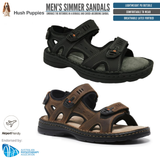 HUSH PUPPIES SIMMER Mens Leather Adjustable Strap Comfort Sandals Shoes