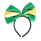 12x Green and Yellow Bow Headband – Australia Day & Sports Event Accessory