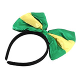 12x Green and Yellow Bow Headband – Australia Day & Sports Event Accessory