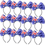 12x Australian Flag Bow Headband – Festive Australia Day Accessory