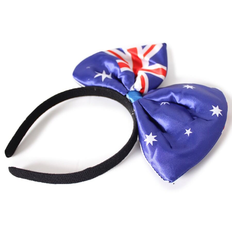 12x Australian Flag Bow Headband – Festive Australia Day Accessory