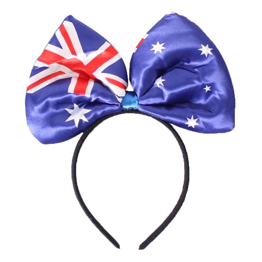 12x Australian Flag Bow Headband – Festive Australia Day Accessory