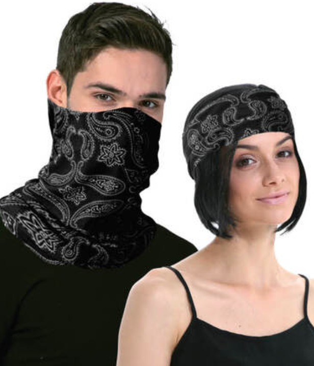 Seamless Tube Bandana Head Scarf Face Cover Mask Pattern Mask Neck Gaiter - Royal Blue